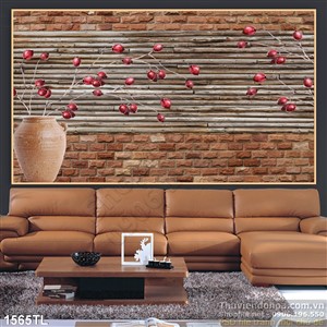 Tranh chậu hoa cổ đẹp độc đáo