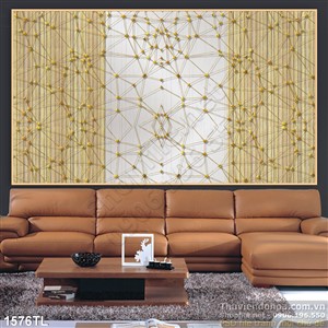 Tranh hoa văn trang trí bằng vàng