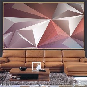 Tranh decor hình khối đẹp