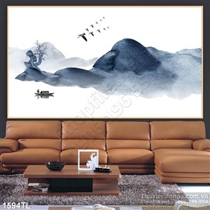 Tranh màu nước trang trí treo tường