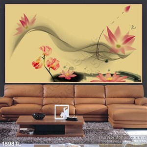 Tranh hoa Sen trang trí treo tường đẹp