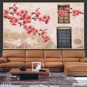 Tranh hoa đào trang trí treo tường