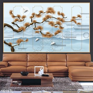 Tranh cây Tùng decor tường
