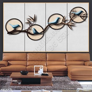 Tranh chim điêu khắc trang trí tường đẹp