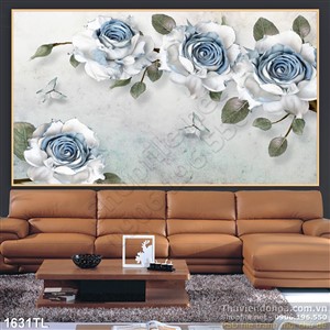 Tranh lụa 3D hoa hồng mới nhất