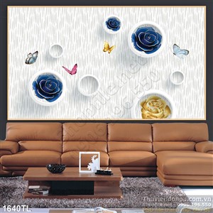Tranh hoa hồng hiện đại trang trí nội thất
