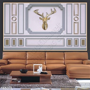 Tranh hươu vàng tài lộc trang trí tường