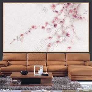 Tranh hoa đào nghệ thuật đẹp