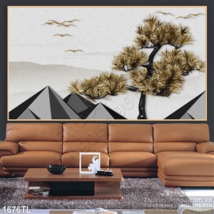 Tranh cây Tùng trang trí phòng ngủ
