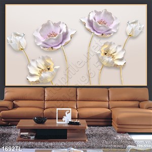 Tranh điêu khắc hoa Sen mới nhất