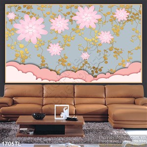 Tranh hoa decor dán tường chất lượng cao