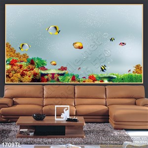 Tranh cá đại dương trang trí phòng ngủ cho bé