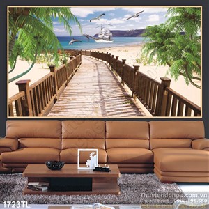 Tranh cây cầu thuận buồm xuôi gió