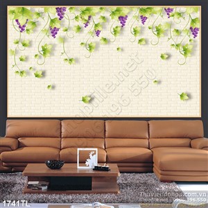 Tranh cây nho dán tường đẹp