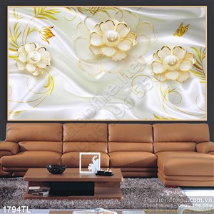 Tranh hoa ngọc trai trang trí treo tường