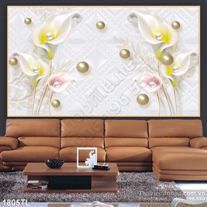 Tranh hoa Vân môn ngọc trai đẹp độc đáo