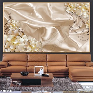 Tranh lụa 3D hoa đẹp mới nhất hiện nay