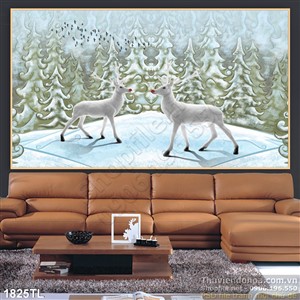 Tranh tuần lộc và mùa đông