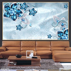 Tranh hoa đá quý trang trí tường đẹp nhất