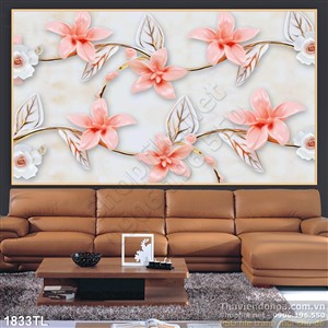 Tranh hoa giả ngọc trang trí phòng khách đẹp