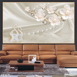 Tranh hoa Mai và chim thiên nga mới nhất