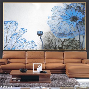 Tranh lá Sen trang trang trí treo tường đẹp