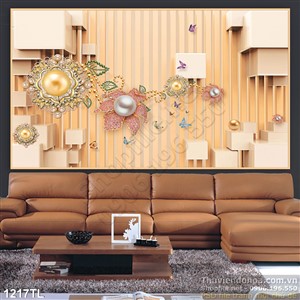 Tranh lụa 3D kim cương trang trí đẹp