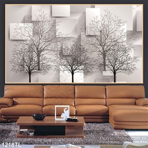 Tranh cây trang trí phòng khách đẹp