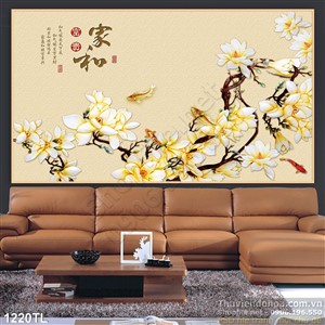 Tranh cá và hoa trang trí treo tường đẹp