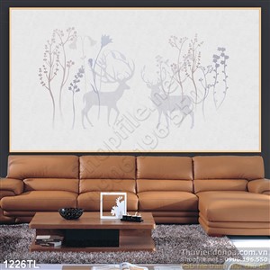 Tranh hươu nai decor trang trí phòng