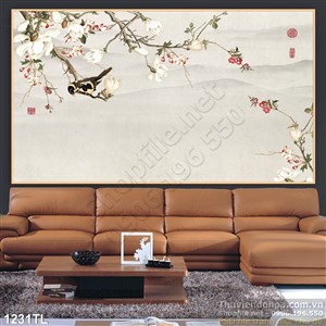 Tranh thư pháp phong thủy trang trí Tết