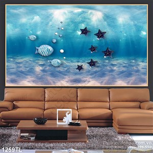 Tranh đại dương ngôi sao và cá biển đẹp nhất