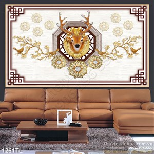 Tranh nai trang trí phòng khách