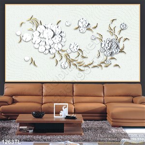 Tranh hoa trang trí dán tường đẹp nhất