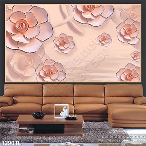 Tranh lụa 3D hoa hồng độc đáo mới nhất hiện nay