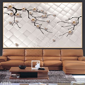 Tranh hoa đào nghệ thuật treo tường