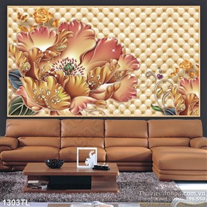 Tranh hoa mẫu đơn vàng đẹp nhất