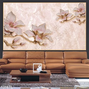 Tranh hoa giả ngọc trang trí tường