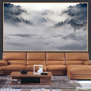 Tranh thư pháp trang trí tường phòng khách