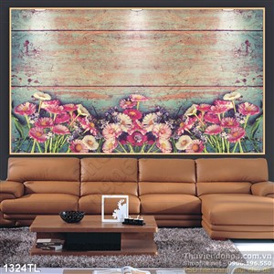 Tranh hoa trang trí tường mới nhất