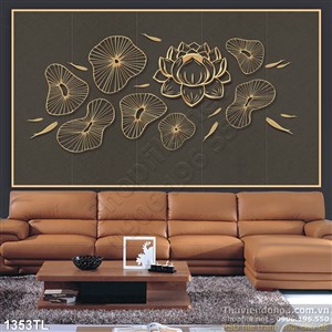 Tranh hoa Sen trang trí phòng khách