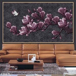 Tranh hoa trang trí tường phòng khách