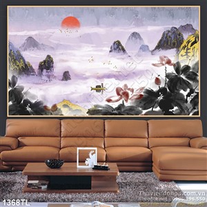 Tranh thư pháp trang trí phòng khách