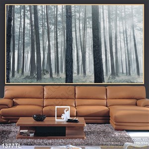 Tranh rừng cây trang trí phòng khách
