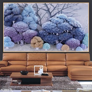 Tranh lụa 3D hiện đại mới nhất