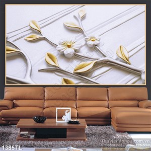 Tranh lụa 3D hoa trang trang trí phòng ngủ