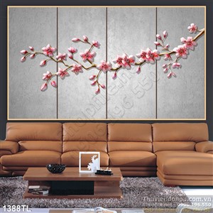 Tranh hoa đào trang trí treo tường đẹp