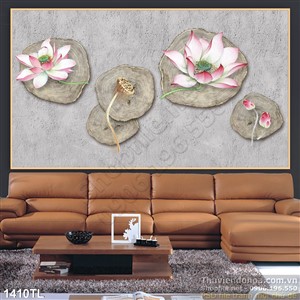 Tranh hoa Sen trang trí treo tường đẹp