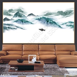 Tranh thư pháp sơn thủy đẹp