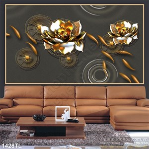 Tranh hoa sen cá chép đẹp nhất